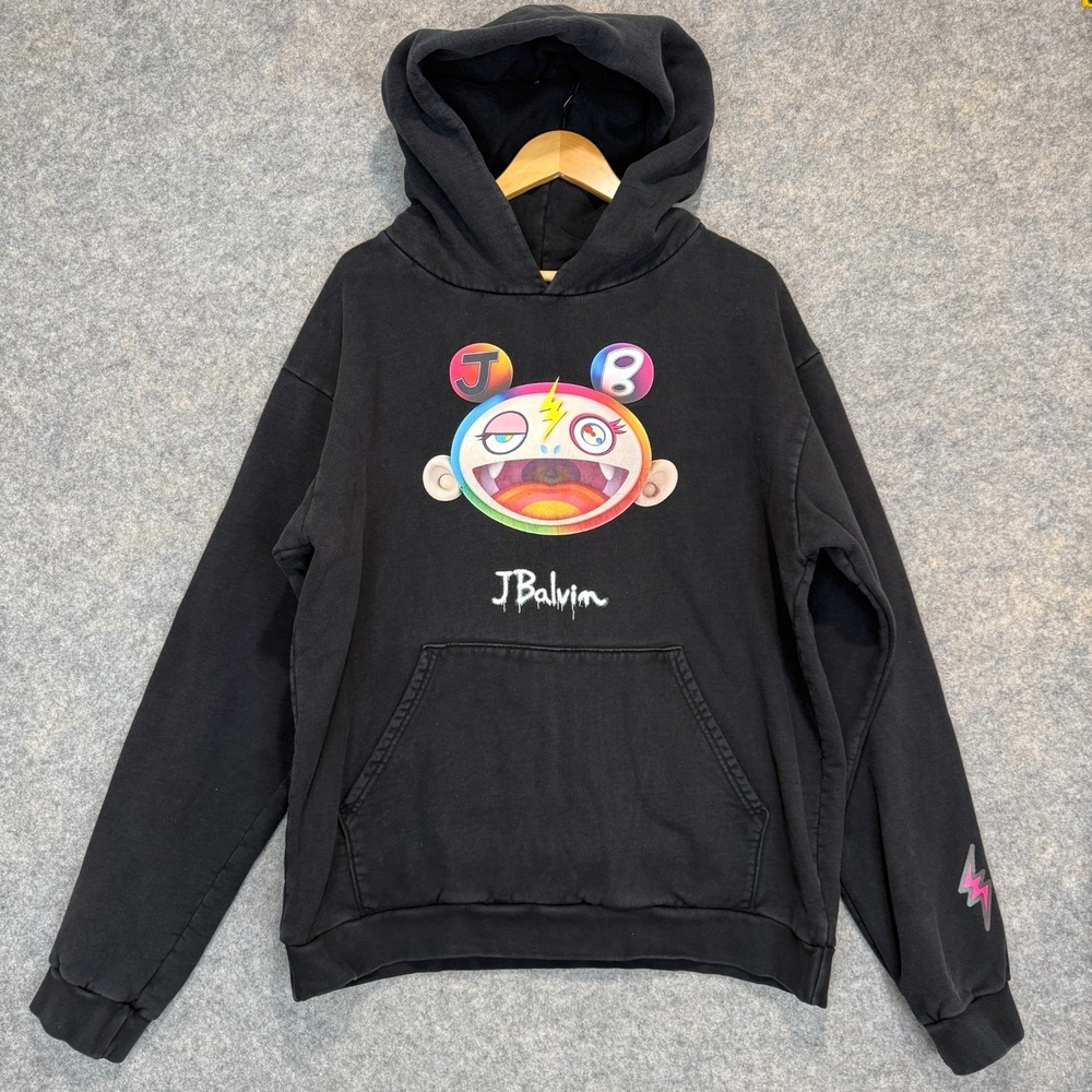 J Balvin x Takashi Murakami Kiki Hoodie Sweatshirt Mens XL Colores‎ Medellin USA